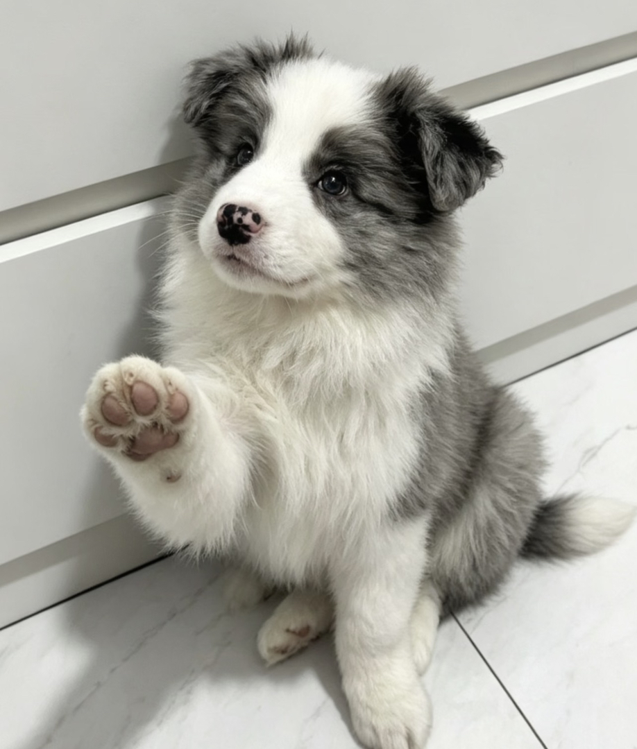 边境牧羊犬幼犬,黑白品相可爱,聪明活泼服从,家庭伴侣优选