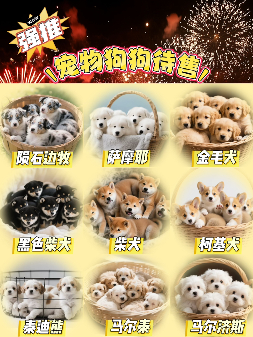 广州酷萌犬舍 品相齐全 签订合同 保养成年
